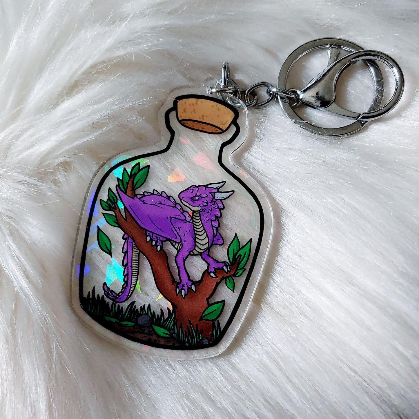 Dragon Terrarium Charm - Purple