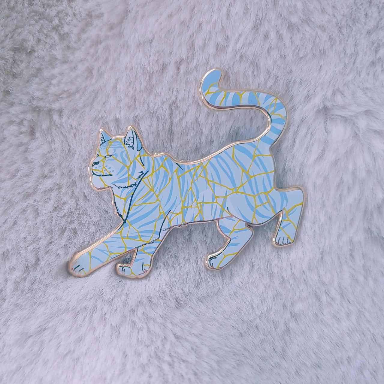 Kintsugi Enamel Pin Collection - Tiger Light