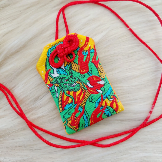 Dragon Omamori Charm - Yellow