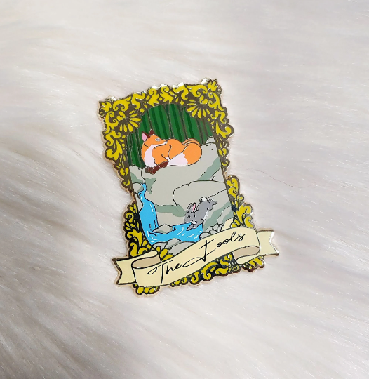 Fox and Rabbit Framed Enamel Pin Story Series - The Fools
