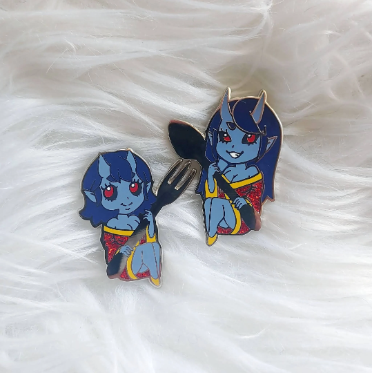 Oni Girls Enamel Pins - Dark Glitter Set