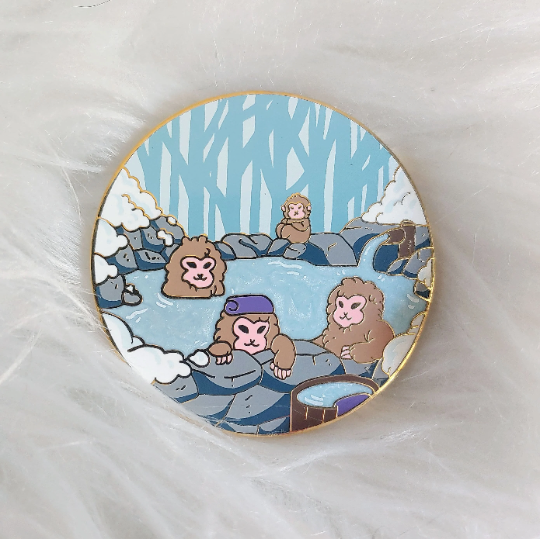 Scenic Japan Enamel Pin Series- Jigokudani Monkey Park