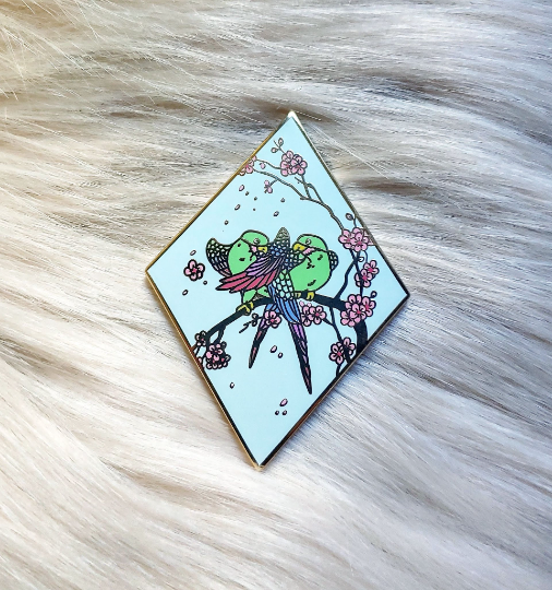 Scenic Japan Enamel Pin Series- Lovebirds