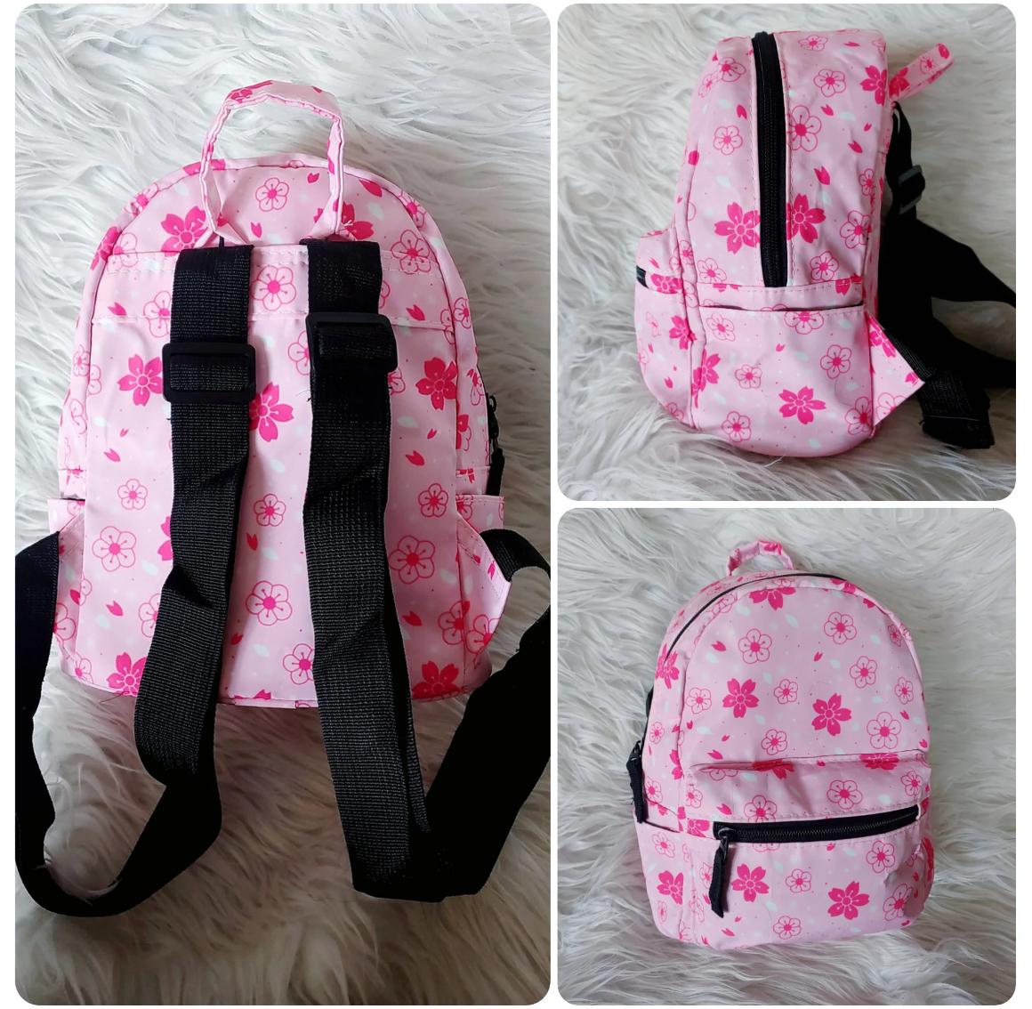Mini Polyester Backpack - Pink Sakura