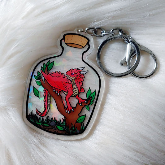 Dragon Terrarium Charm - Red