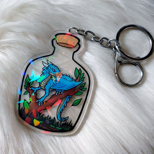 Dragon Terrarium Charm - Blue