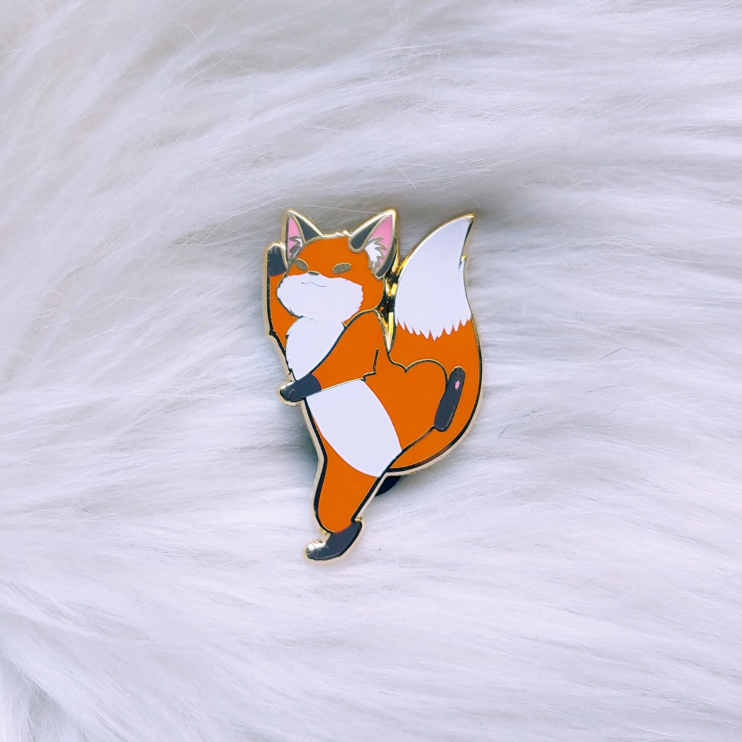Dancing Fox Enamel Pin