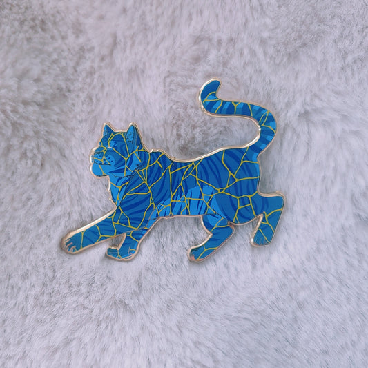 Kintsugi Enamel Pin Collection - Tiger Dark