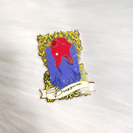 Fox and Rabbit Framed Enamel Pin Story Series - Pressure