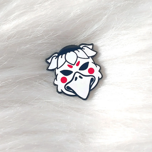 Japan Inspired Kappa Mask Small Enamel Pin
