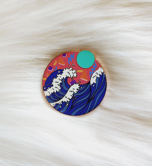New Wave Retro Enamel Pin