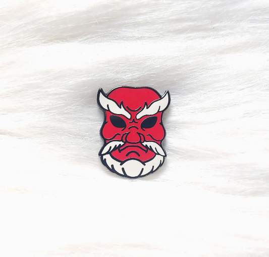Japan Inspired Tengu Mask Small Enamel Pin