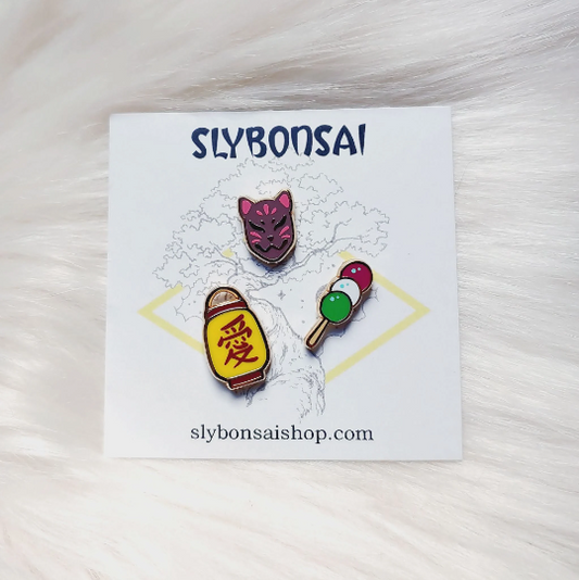 Japanese Thermal Filler Enamel Pin Series - Festival Set