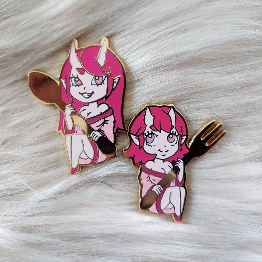 Oni Girls Enamel Pins - Cherry Blossom Set
