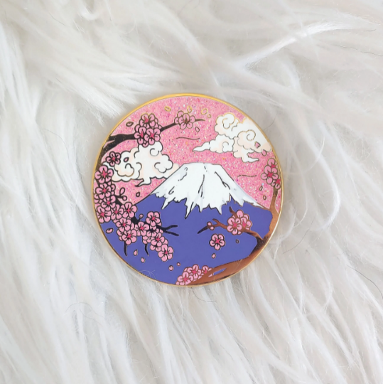 Scenic Japan Enamel Pin Series- Mt. Fuji Sakura Variant