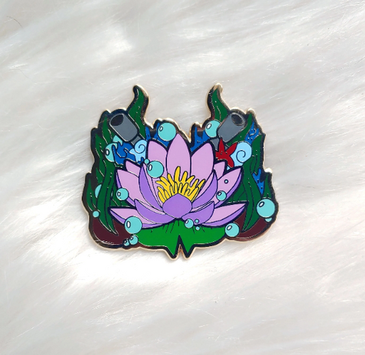 Underwater Floral Enamel Pin